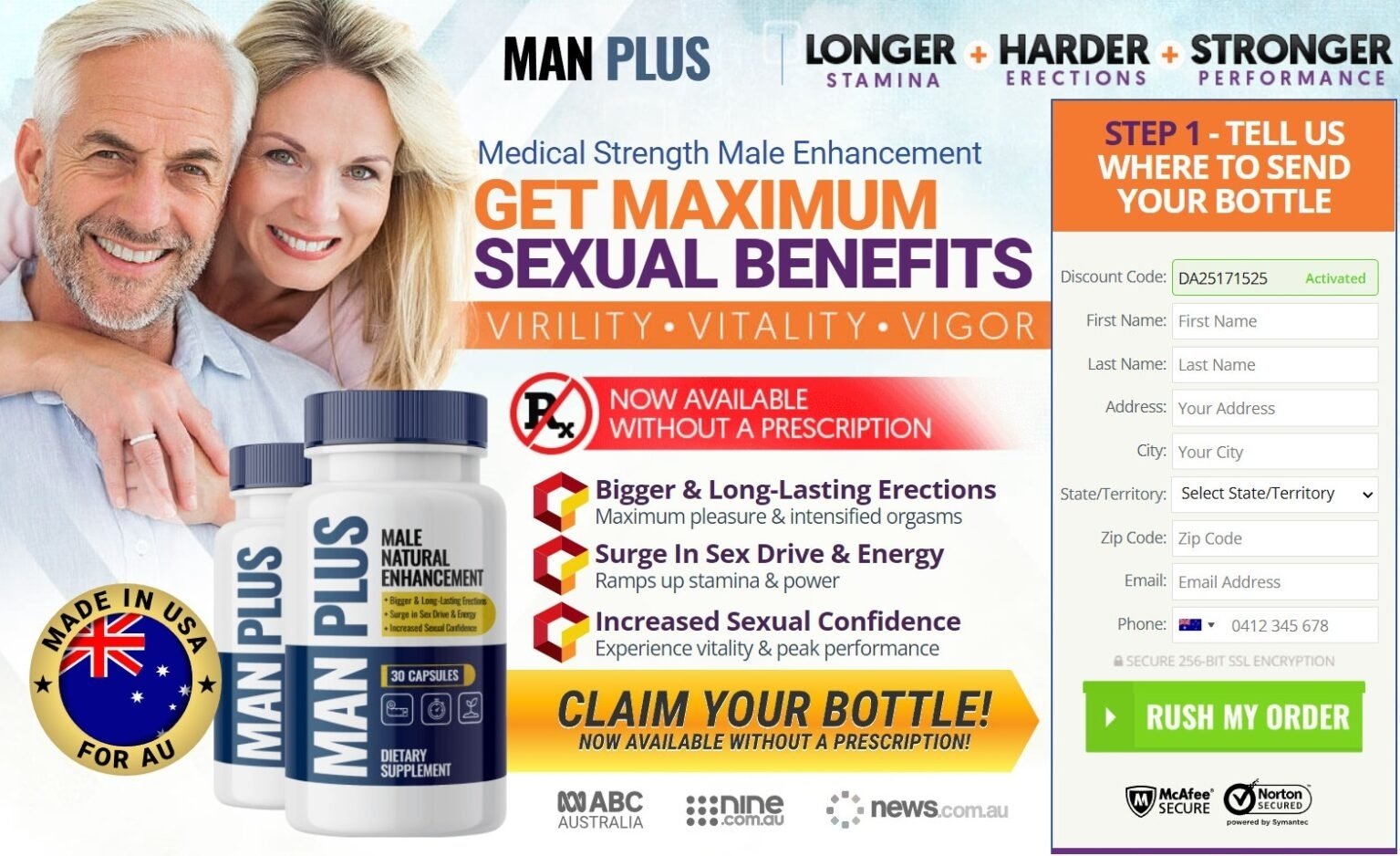 ManPlus Reviews (Australia) - Vixea Man Plus Pills Price & Where to Buy?