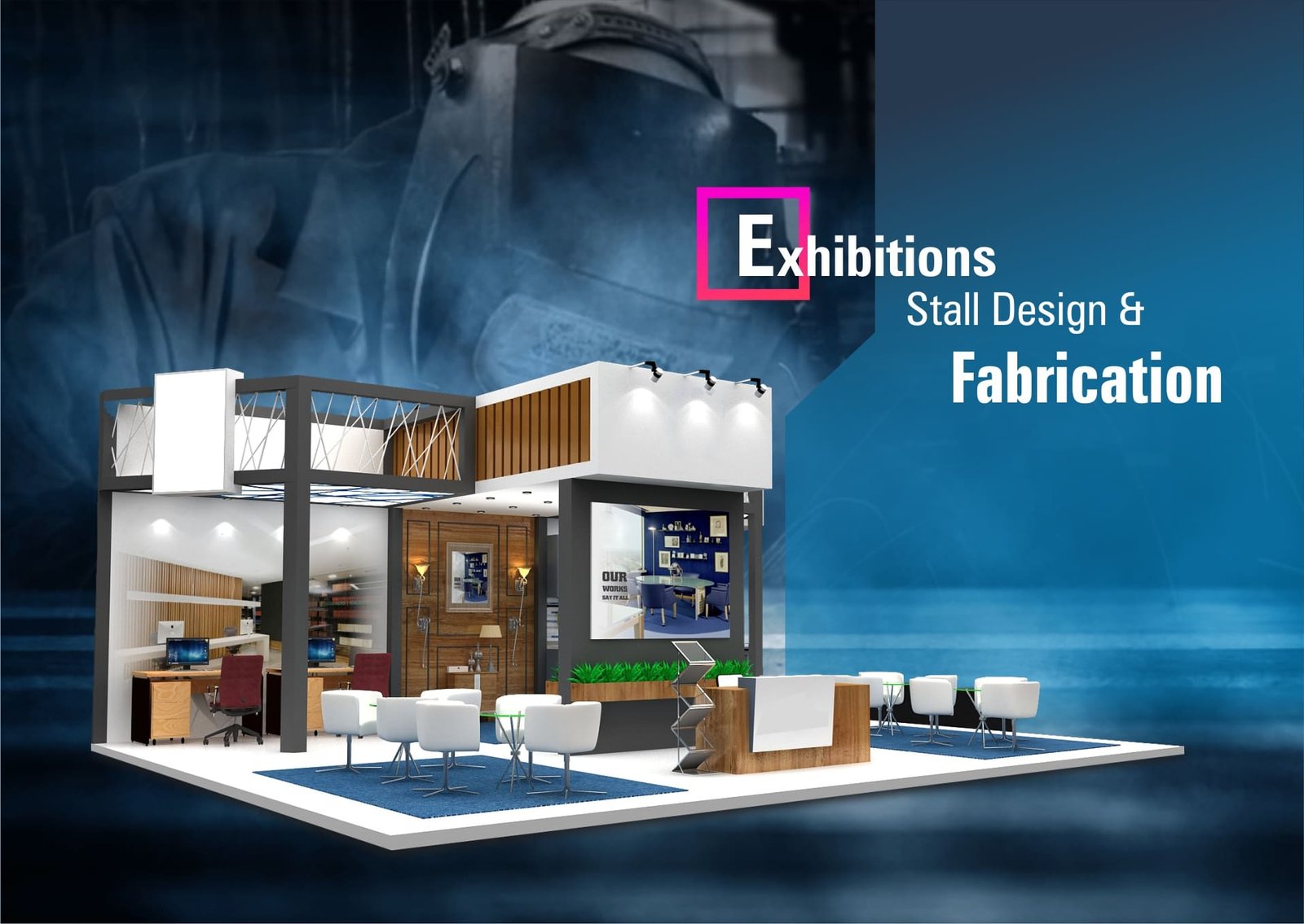 Best exhibition stall design and fabrication services - Colour Square